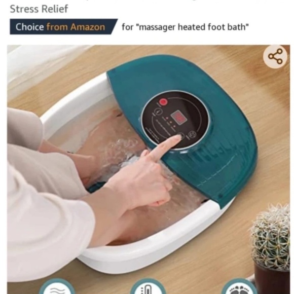 Foot Spa Bath Massager with Heat, Bubble and Vibration, 95-118℉ - Picture 5 of 7